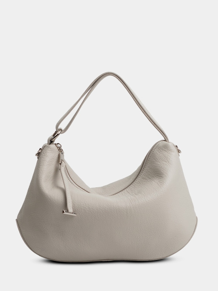 454-11 7771 Сумка хобо женская натуральная кожа Ludor бежевый