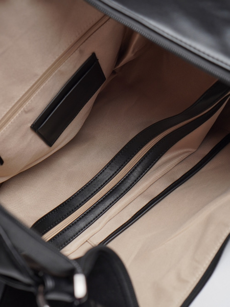 451-41 550237 Сумка хобо женская эко замша Ludor черный