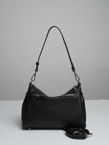 441-77 8519 Сумка хобо женская натуральная кожа Ludor черный