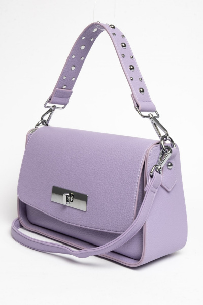 421-64 Y1738-1K Сумка стракчэд женская экокожа Ludor фиолетовый