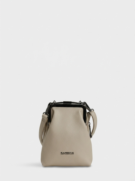 457-00 29133-9 Сумка фрейм женская экокожа Safenta бежевый
