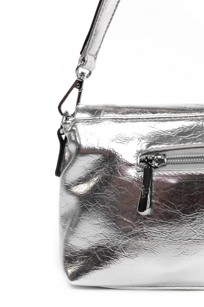 фото 442-56 2122 Сумка кросс-боди женская экокожа Safenta серебристый