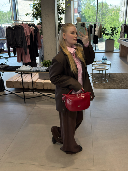 фото 446-57 5277 Сумка кросс-боди женская экокожа Safenta красный