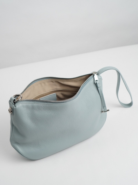 454-26 7771 Сумка хобо женская натуральная кожа Ludor голубой