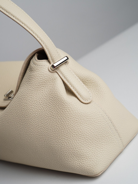 454-82 F9889В Сумка тоут женская натуральная кожа Ludor бежевый