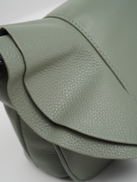 фото 444-19 9261 Сумка кросс-боди женская натуральная кожа Safenta зеленый