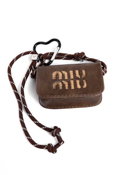 фото 440-61 Сумочка mini Обвесы на сумки  коричневый