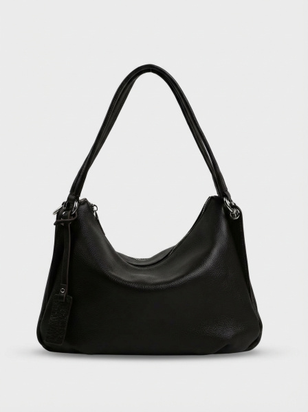 455-74 2019 Сумка хобо женская натуральная кожа Ludor темно-коричневый