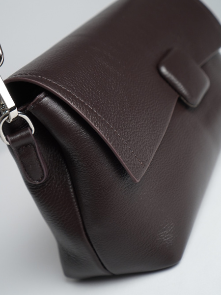 фото 453-38 6016-1 Сумка кросс-боди женская натуральная кожа Ludor темно-коричневый