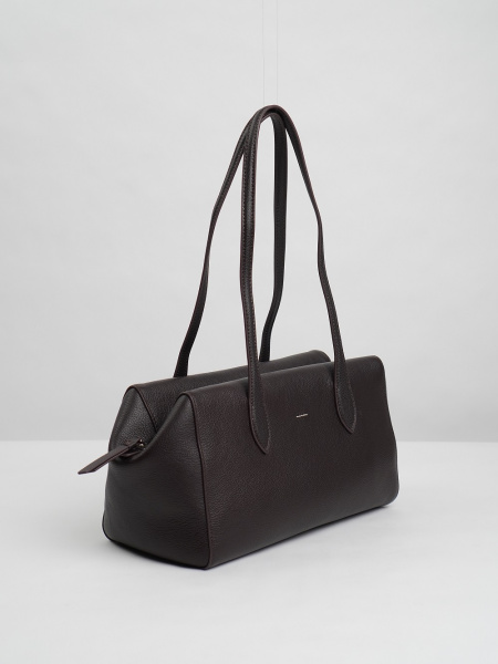 455-20 8838 Сумка тоут женская натуральная кожа Ludor темно-коричневый