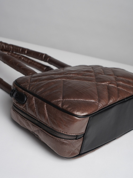 451-00 5149 Сумка доум женская экокожа Safenta коричневый