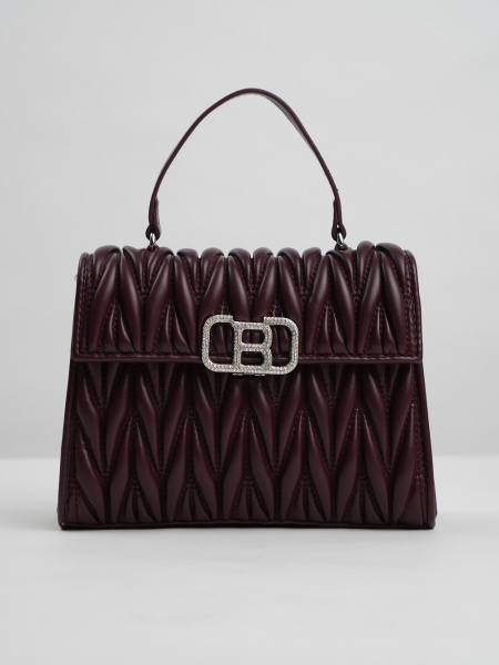 422-23 1b012308085 Сумка стракчэд женская экокожа Chrisbella бордовый