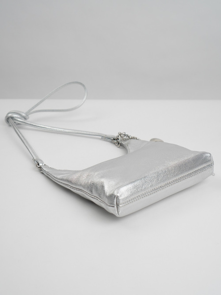 фото 431-26 10-040 Сумка кросс-боди женская натуральная кожа Ludor серебристый