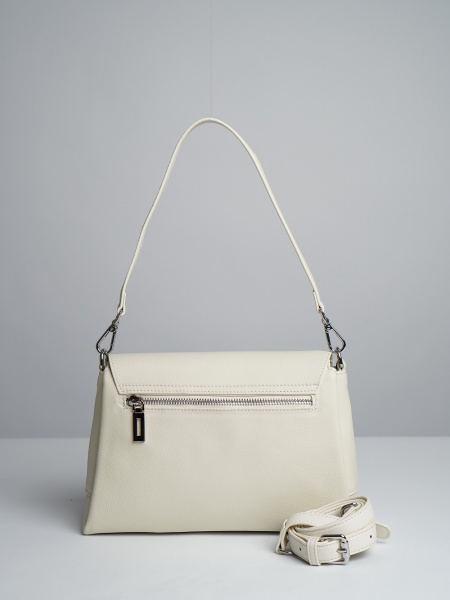 446-70 83360 Сумка флап женская натуральная кожа Ludor молочный