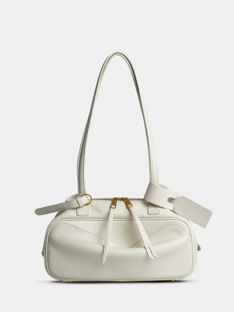 447-65 98111 Сумка тоут женская натуральная кожа Ludor молочный