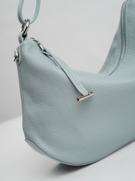 454-26 7771 Сумка хобо женская натуральная кожа Ludor голубой