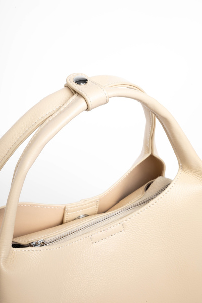 443-97 98298 Сумка тоут женская натуральная кожа Safenta молочный