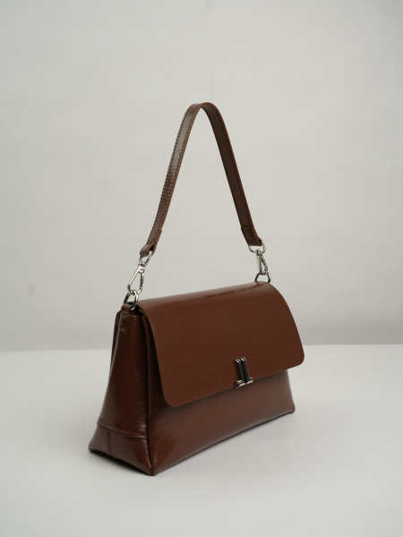 454-79 83360масло Сумка Флап женская натуральная кожа Ludor коричневый