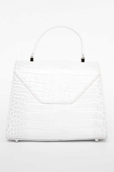 442-86 9668 Сумка стракчэд женская натуральная кожа Ludor белый