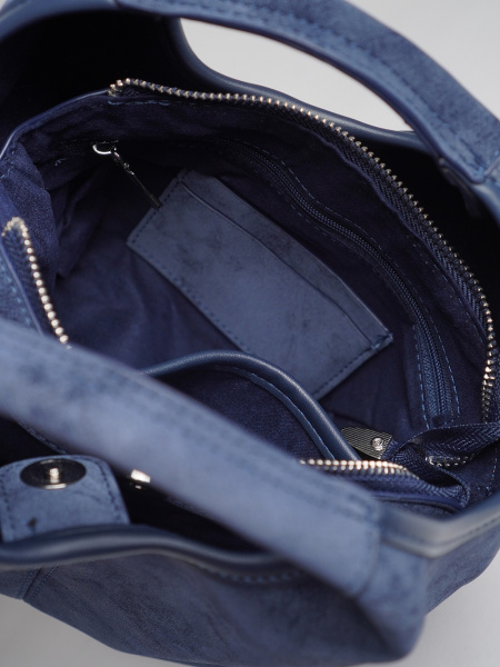 451-50 550236 Сумка хобо женская эко нубук Ludor синий