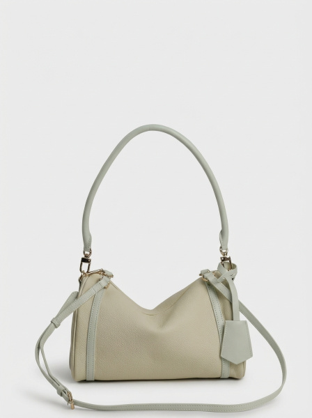 456-64 6189 Сумка доум женская натуральная кожа Ludor светло-бежевый