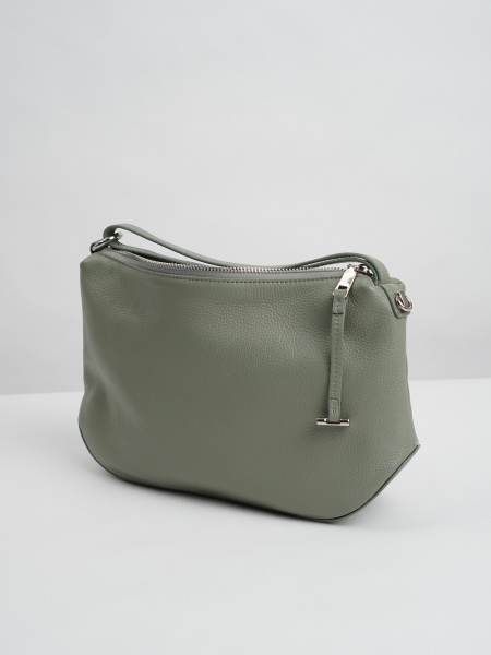 454-27 7771 Сумка хобо женская натуральная кожа Ludor светло-зеленый