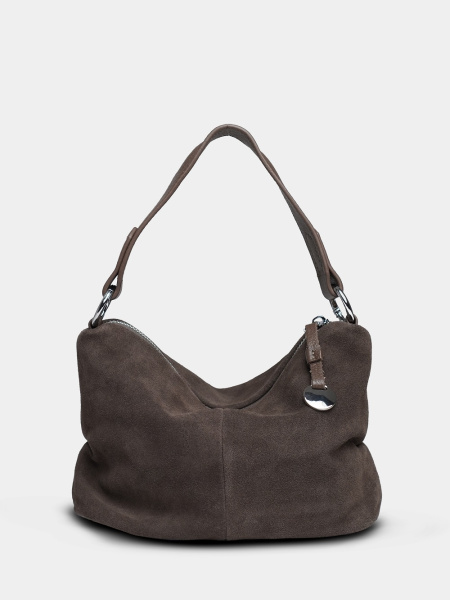 фото 450-31 6662 Сумка хобо женская натуральная замша Ludor серый