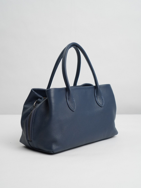 453-99 6136 Сумка тоут женская натуральная кожа Ludor синий
