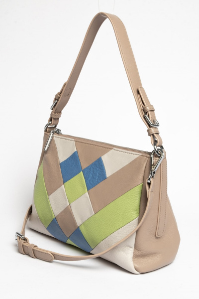 фото 421-76 Y1689 Сумка кросс-боди женская натуральная кожа Ludor бежевый