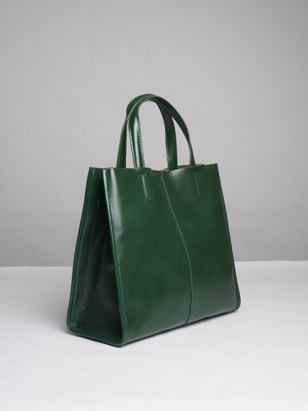 452-38 219 Сумка тоут женская натуральная кожа Ludor зеленый