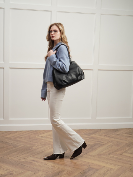 451-77 550230 Сумка доум женская экокожа Ludor черный