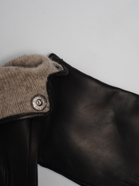 фото 449-50 IS854S-2(9)ш/р Перчатки женские натуральная кожа  черный