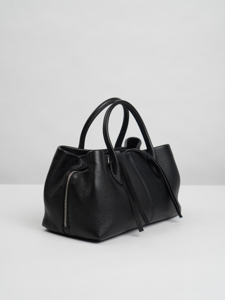 455-60 3669 Сумка тоут женская натуральная кожа Ludor черный