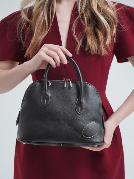 451-33 550243 Сумка доум женская экокожа Ludor темно-коричневый