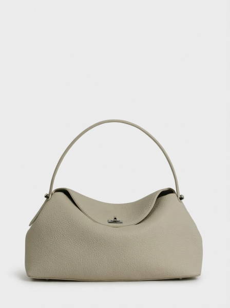 456-89 329 Сумка тоут женская натуральная кожа Ludor светло-бежевый