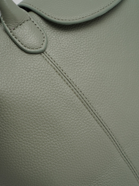 454-14 2406 Сумка тоут женская натуральная кожа Ludor светло-зеленый