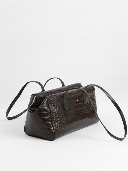 456-60 78828 Сумка тоут женская натуральная кожа Ludor темно-коричневый