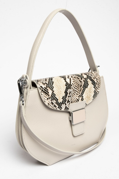 фото 422-93 Y1690-1 Сумка кросс-боди женская натуральная кожа Ludor светло-серый