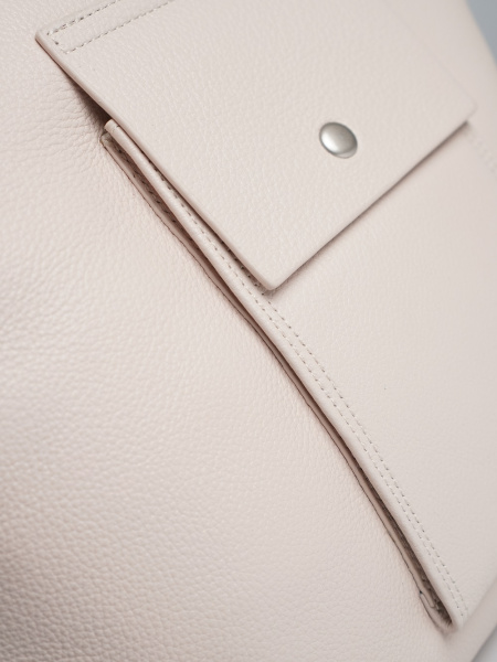 фото 448-83 1878 Сумка шоппер женская натуральная кожа Ludor молочный