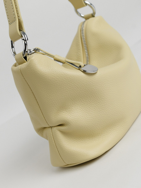 454-72 6661 Сумка хобо женская натуральная кожа Ludor светло-желтый