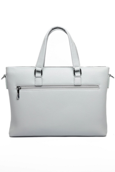 444-13 5259 Сумка тоут женская экокожа Safenta серый-черный