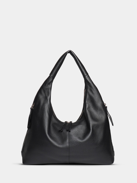 451-84 8512 Сумка хобо женская натуральная кожа Ludor черный 451-84 8512 Сумка хобо женская натуральная кожа Ludor черный