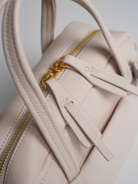 448-89 1879 Сумка доум женская натуральная кожа Ludor молочный