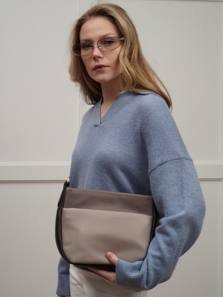 фото 451-38 550231 Сумка кросс-боди женская экокожа Ludor бежевый