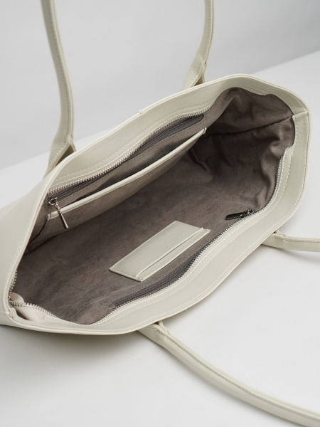 455-40 550239 Сумка тоут женская экокожа Ludor светло-бежевый