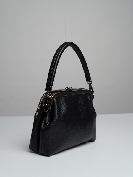 455-46 550227 Сумка фрейм женская экокожа Ludor черный