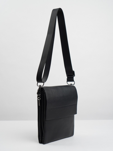 фото 453-68 22-625-3 Сумка кросс-боди мужская натуральная кожа DE-GOSA черный