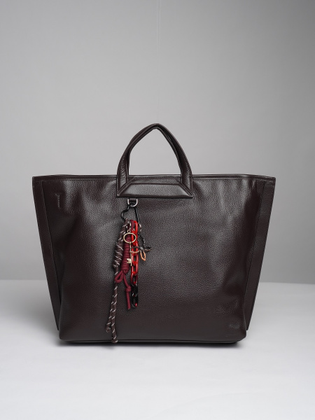 фото 451-21 8561 Сумка шоппер женская натуральная кожа Ludor темно-коричневый