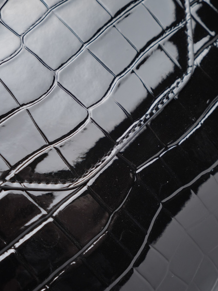 442-87 9668 Сумка стракчэд женская натуральная кожа Ludor черный