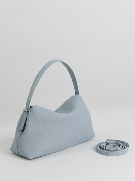 456-90 329 Сумка тоут женская натуральная кожа Ludor голубой
